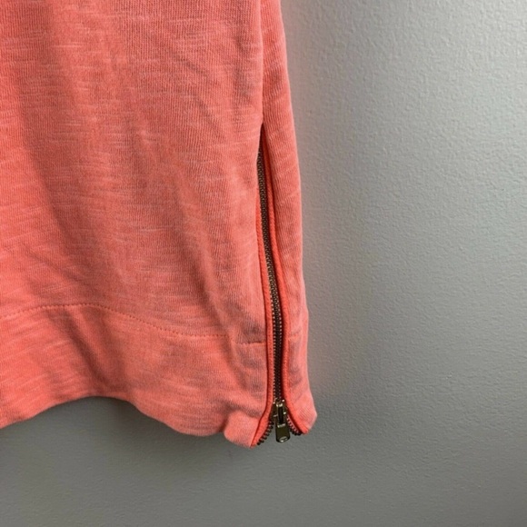 J. CREW Colorblock Knit Dress / Zip Slits / Navy & Coral - Picture 8 of 12